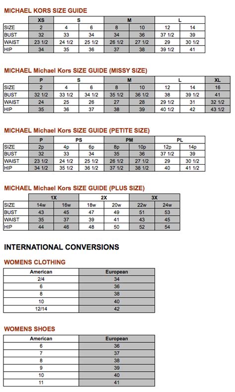 michael kors shoes size chart|michael kors shoe size guide.